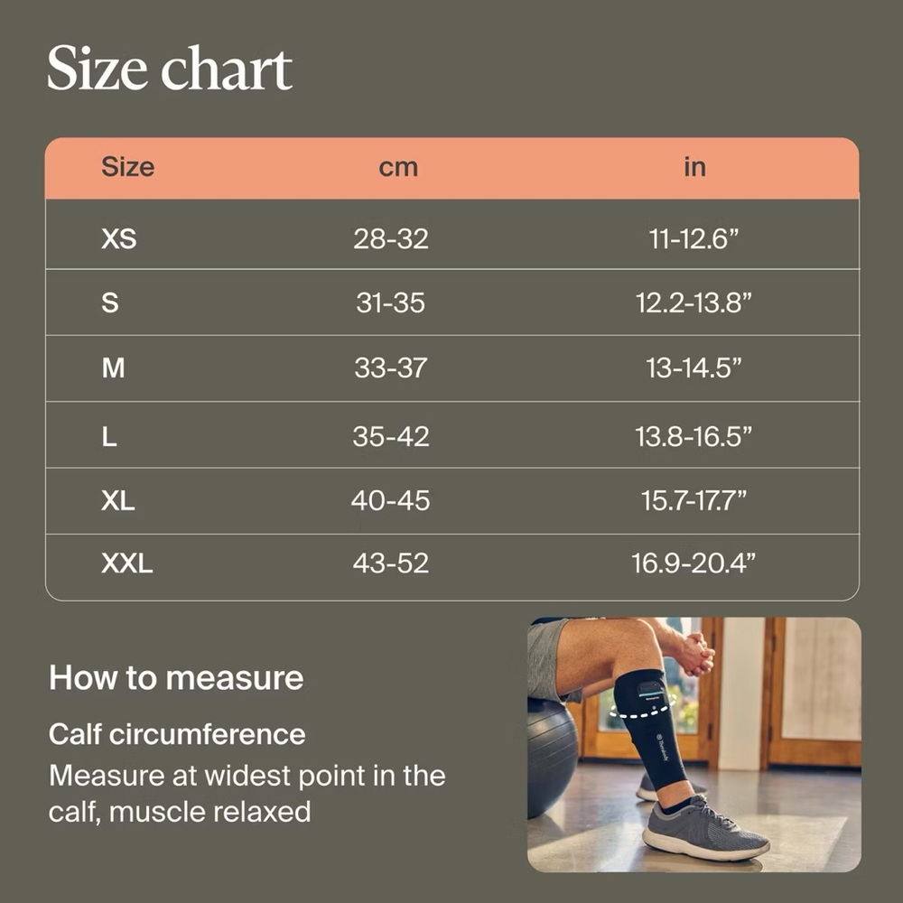 NIB Sealed Therabody RecoveryPulse Calf Compression & Vibration - Size M - Picture 6 of 12